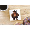 CERAMIC TILE COASTER/ TRIVET - Cowboy (12)