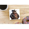 CERAMIC TILE COASTER/ TRIVET - Cowboy (14)