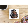 CERAMIC TILE COASTER/ TRIVET - Cowboy (16)