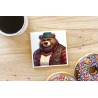 CERAMIC TILE COASTER/ TRIVET - Lumberjack (1)