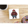 CERAMIC TILE COASTER/ TRIVET - Lumberjack (4)