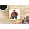 CERAMIC TILE COASTER/ TRIVET - Lumberjack (5)