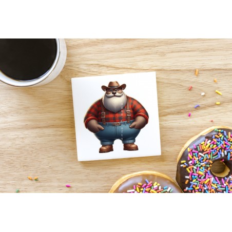 CERAMIC TILE COASTER/ TRIVET - Lumberjack (9)