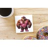 CERAMIC TILE COASTER/ TRIVET - Leather (53)