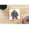 CERAMIC TILE COASTER/ TRIVET - Leather (59)