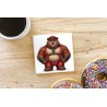 CERAMIC TILE COASTER/ TRIVET - Leather (73)