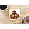 CERAMIC TILE COASTER/ TRIVET - Leather (82)