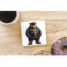 CERAMIC TILE COASTER/ TRIVET - Leather (89)