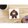 CERAMIC TILE COASTER/ TRIVET - Party (3)