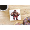 CERAMIC TILE COASTER/ TRIVET - Pig (5)