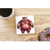 CERAMIC TILE COASTER/ TRIVET - Pig (8)