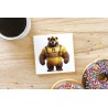 CERAMIC TILE COASTER/ TRIVET - Rubber (2)
