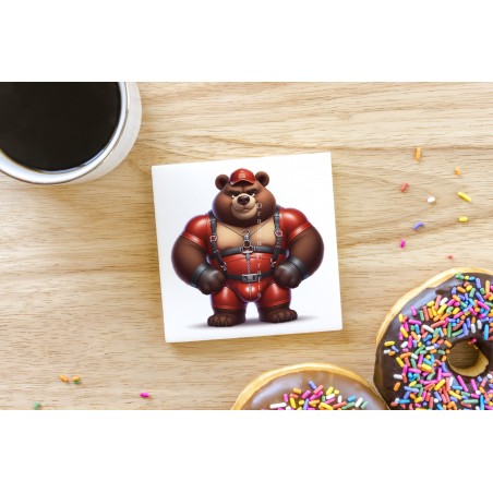 CERAMIC TILE COASTER/ TRIVET - Rubber (7)