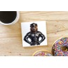 CERAMIC TILE COASTER/ TRIVET - Rubber (9)