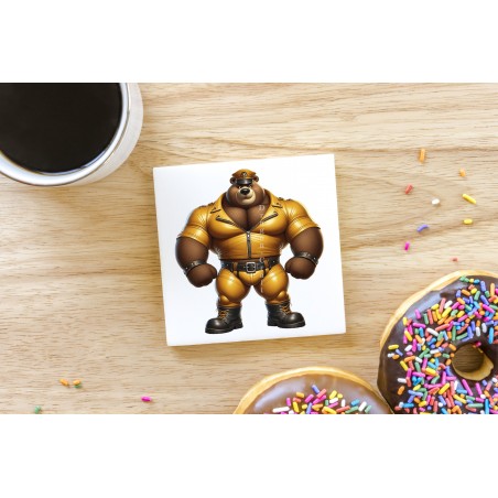 CERAMIC TILE COASTER/ TRIVET - Rubber (16)