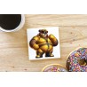 CERAMIC TILE COASTER/ TRIVET - Rubber (22)
